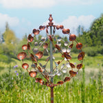 Wind Spinners Outdoor, 77" Large Metal Kinetic Wind Sculptures for Garden, 360 Degrees Swivel Yard Art with Welcome Sign and Flag Decoration - Tramull Metal Raised Garden Beds - Durable, Modular, Quality Galvanized Steel Garden Beds