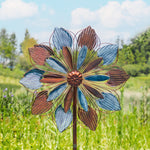 Wind Spinners Outdoor, 77" Large Metal Kinetic Wind Sculptures for Garden, 360 Degrees Swivel Yard Art with Welcome Sign and Flag Decoration - Tramull Metal Raised Garden Beds - Durable, Modular, Quality Galvanized Steel Garden Beds