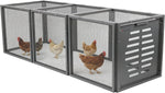 Chicken Tunnel, 23.6 inch Wide Heavy Duty Metal Chicken Coop, Predator Proof Modular Extension Chicken Run for Outside Poultry Coop as Hens, Rabbits, Ducks and Small Pets