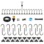 230FT Drip Irrigation System Kit, Complete Garden Watering System with 1/2” & 1/4” Quick-Connect Tubing, 32 Adjustable Emitters for Raised Beds, Lawn, Greenhouse, Potted Plants - Tramull Metal Raised Garden Beds - Durable, Modular, Quality Galvanized Steel Garden Beds