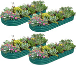 Bundle of 4 | 12" Tall 8x3ft Oval Metal Raised Garden Beds