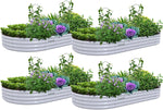 Bundle of 4 | 12" Tall 8x4ft Oval Metal Raised Garden Beds