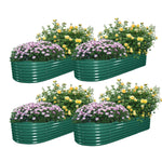 Bundle of 4 | 24" Tall 8x3ft Oval Metal Raised Garden Beds
