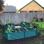 Bundle of 3 | 18" Tall 8x3ft Oval Metal Raised Garden Beds
