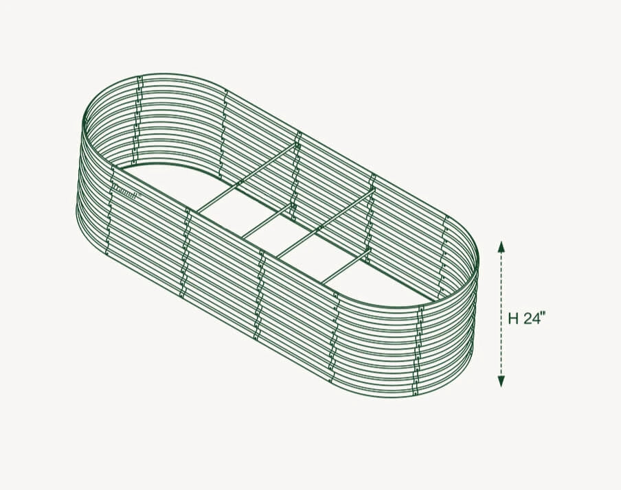 24" Tall Metal Raised Garden Beds