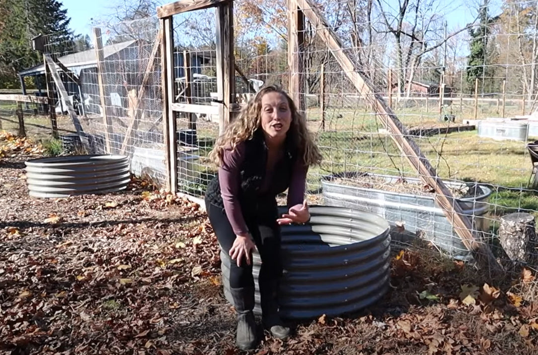 2 Pack-4Ft Round Galvanized Raised Garden Bed, 18” Tall Above Ground Modular Metal Planter Boxes Outdoor For Vegetables Flowers Herbs, Anti-Rust & Easy-Setup Quartz Grey - Tramull Metal Raised Garden Beds - Durable, Modular, Quality Galvanized Steel Garden Beds