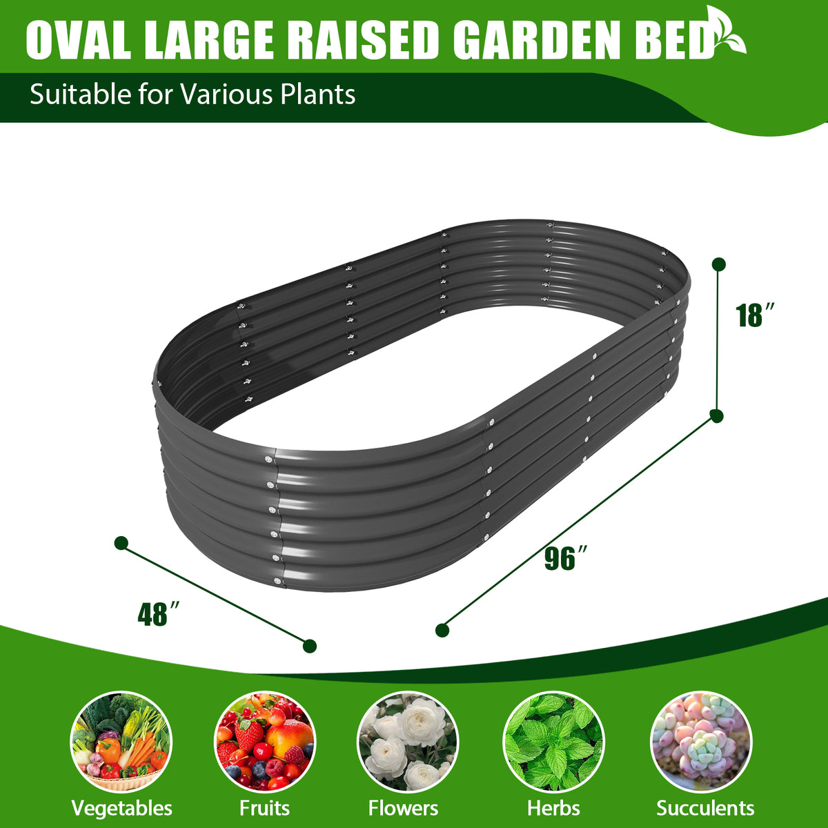 TRAMULL 6-Pack 4X4X1.5ft & 8X4X1.5ft Deep Root Galvanized Raised Garden Beds Outdoor for Planting Vegetables Flowers Herb - Tramull Metal Raised Garden Beds - Durable, Modular, Quality Galvanized Steel Garden Beds