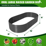 TRAMULL 6-Pack 4X4X1.5ft & 8X4X1.5ft Deep Root Galvanized Raised Garden Beds Outdoor for Planting Vegetables Flowers Herb - Tramull Metal Raised Garden Beds - Durable, Modular, Quality Galvanized Steel Garden Beds