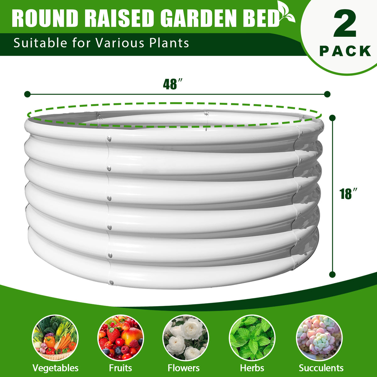 TRAMULL 6-Pack 4X4X1.5ft & 8X4X1.5ft Deep Root Galvanized Raised Garden Beds Outdoor for Planting Vegetables Flowers Herb - Tramull Metal Raised Garden Beds - Durable, Modular, Quality Galvanized Steel Garden Beds
