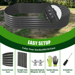 TRAMULL 6-Pack 4X4X1.5ft & 8X4X1.5ft Deep Root Galvanized Raised Garden Beds Outdoor for Planting Vegetables Flowers Herb - Tramull Metal Raised Garden Beds - Durable, Modular, Quality Galvanized Steel Garden Beds