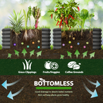 2 Pack-4Ft Round Galvanized Raised Garden Bed, 18” Tall Above Ground Modular Metal Planter Boxes Outdoor For Vegetables Flowers Herbs, Anti-Rust & Easy-Setup Quartz Grey - Tramull Metal Raised Garden Beds - Durable, Modular, Quality Galvanized Steel Garden Beds