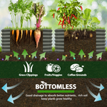 TRAMULL 6-Pack 4X4X1.5ft & 6X2X1.5ft Deep Root Galvanized Raised Garden Beds Outdoor for Planting Vegetables Flowers Herb, Quartz Grey - Tramull Metal Raised Garden Beds - Durable, Modular, Quality Galvanized Steel Garden Beds