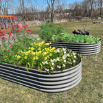 TRAMULL 6-Pack 4X4X1.5ft & 8X4X1.5ft Deep Root Galvanized Raised Garden Beds Outdoor for Planting Vegetables Flowers Herb - Tramull Metal Raised Garden Beds - Durable, Modular, Quality Galvanized Steel Garden Beds