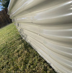 TRAMULL 8X4X2ft Galvanized Raised Garden Bed, Oval Above Ground Modular Metal Outdoor Planter Boxes(Quartz Grey) - Tramull Metal Raised Garden Beds - Durable, Modular, Quality Galvanized Steel Garden Beds