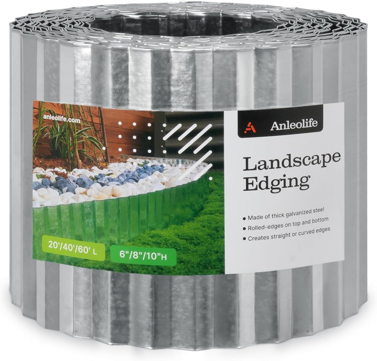 Corrugated Galvanized Steel Landscape Edging ¨C Flexible Metal Garden Border