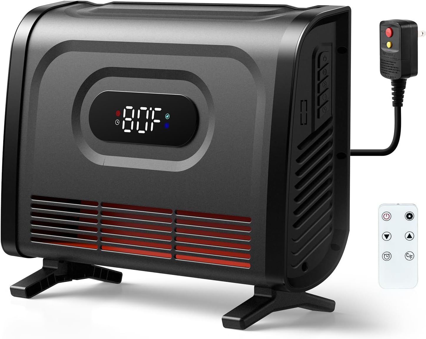 7500-Watt 240-Volt Hardwired Electric Fan-Forced Industrial Heater, Wall/Ceiling Mounted, Build-in Digital Thermostat, Remote Control and 12-Hour Timer, Ideal for Garage, Workshop, UL Approved