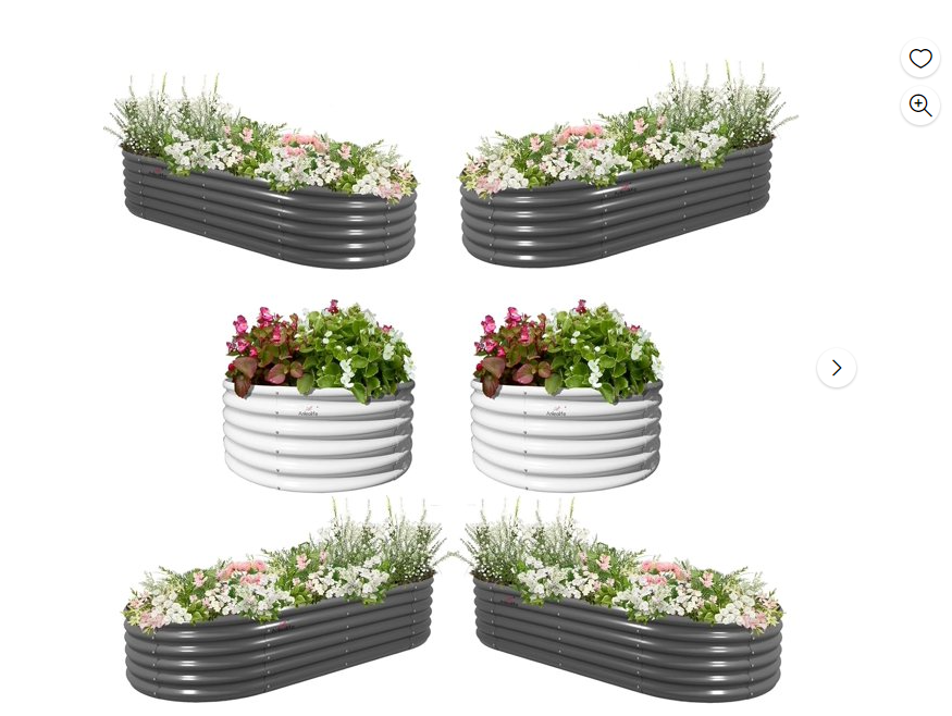 TRAMULL 6-Pack 4X4X1.5ft & 8X4X1.5ft Deep Root Galvanized Raised Garden Beds Outdoor for Planting Vegetables Flowers Herb - Tramull Metal Raised Garden Beds - Durable, Modular, Quality Galvanized Steel Garden Beds