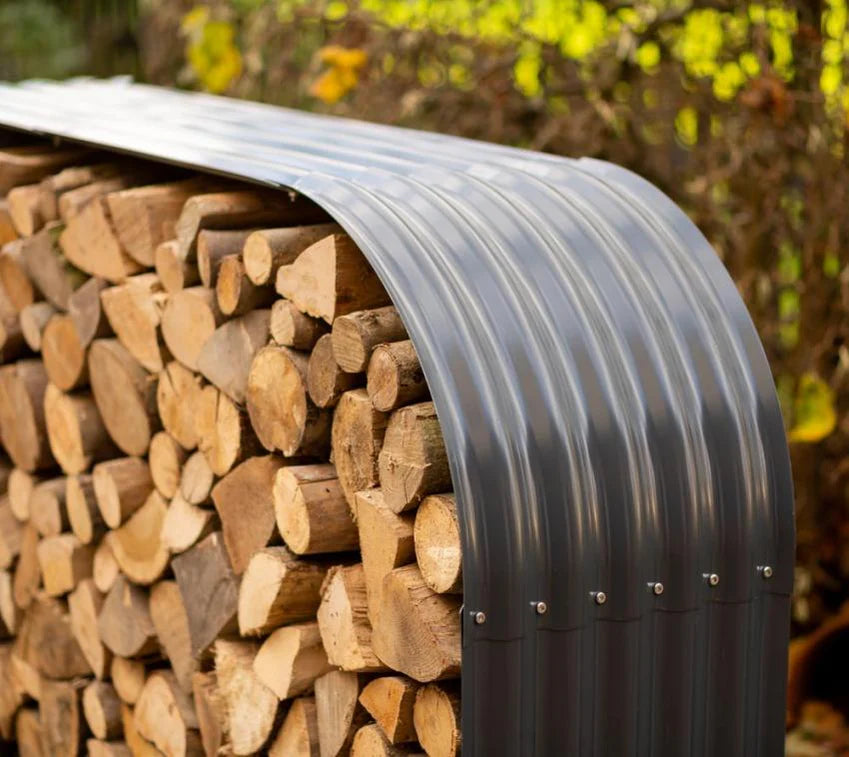 Tramull Galvanized Steel Arch Shaped Firewood Rack with Shed – Tramull ...