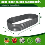 TRAMULL 6-Pack 4X4X1.5ft & 6X2X1.5ft Deep Root Galvanized Raised Garden Beds Outdoor for Planting Vegetables Flowers Herb, Quartz Grey - Tramull Metal Raised Garden Beds - Durable, Modular, Quality Galvanized Steel Garden Beds