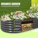 TRAMULL 6-Pack 4X4X1.5ft & 8X4X1.5ft Deep Root Galvanized Raised Garden Beds Outdoor for Planting Vegetables Flowers Herb - Tramull Metal Raised Garden Beds - Durable, Modular, Quality Galvanized Steel Garden Beds