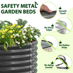 TRAMULL 6-Pack 4X4X1.5ft & 8X4X1.5ft Deep Root Galvanized Raised Garden Beds Outdoor for Planting Vegetables Flowers Herb - Tramull Metal Raised Garden Beds - Durable, Modular, Quality Galvanized Steel Garden Beds